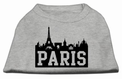 Paris Skyline Screen Print Shirt (Option: Grey XS)