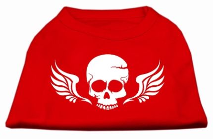 Skull Wings Screen Print Shirt (Option: Red XS)