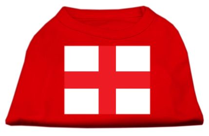 St George's Cross (English Flag) Screen Print Shirt (Option: Red XS (8))