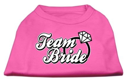 Team Bride Screen Print Shirt (Option: Bright Pink XS)