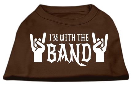 With the Band Screen Print Shirt (Option: Brown XS)