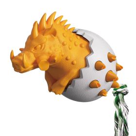 Rubber Kong Small Dog Toy Interactive Puppy Teeth Cleaning Brushing Toy (Color: Pig Orange)