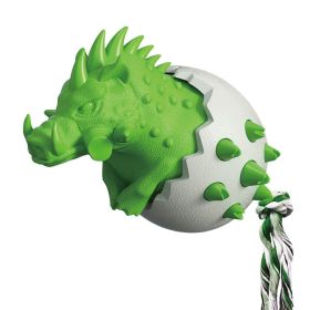 Rubber Kong Small Dog Toy Interactive Puppy Teeth Cleaning Brushing Toy (Color: Pig Green)