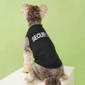 Dogs "Security" Pattern Tank Top (Color: Black Color, size: M)