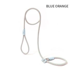 Dogs Multi-Purpose Soft Rope with Buckle (Color: Blue Orange, size: 1.8x0.6)