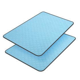 Washable Waterproof Pee Pads for Dogs (Brown/Tan: Blue)