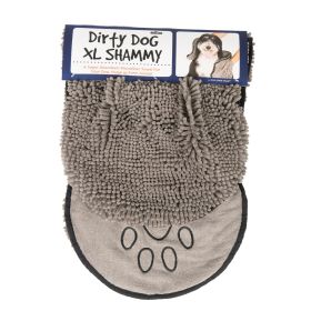 DGS Pet Products Dirty Dog Shammy Towel Extra Large Brown 16" x 38" x 0.5" (Brown/Tan: Grey, size: Extra large)