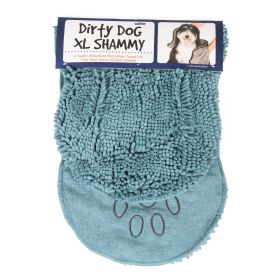 DGS Pet Products Dirty Dog Shammy Towel Extra Large Brown 16" x 38" x 0.5" (Brown/Tan: Pacific Blue, size: Extra large)