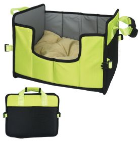 Pet Life 'Travel-Nest' Folding Dog Bed (Color: Green, size: large)