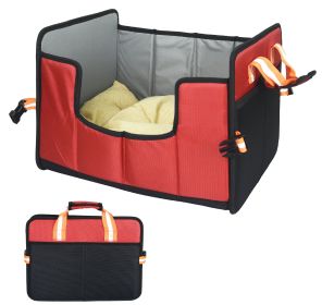 Pet Life 'Travel-Nest' Folding Dog Bed (Color: Red, size: large)