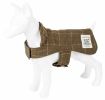 Touchdog 2-In-1 Windowpane Plaided Dog Jacket & Matching Reversible Dog Mat