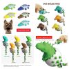 Rubber Kong Small Dog Toy Interactive Puppy Teeth Cleaning Brushing Toy
