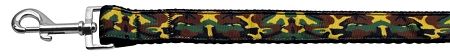 Green Camo Nylon Dog Leash (Option: 3/8 inch wide 4ft Long)