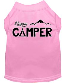 Happy Camper Screen Print Dog Shirt (Option: Light Pink XS)