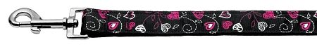 Crazy Hearts Nylon Collars (Option: Black 1 wide 4ft Lsh)