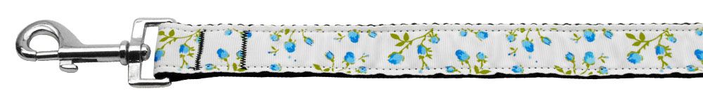 Roses Nylon Ribbon Leash (Option: Blue 1 inch wide 4ft Long)
